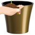 Santino Self Watering Planter Arte 5.3 inch Gold/Black   564101622